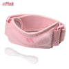 Pink adjustable knee strap for support and stability
