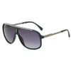 Classic neutral sunglasses with dark lenses and a silver frame shown against a white background.