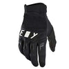 Black heavy duty full finger off-road motorcycle gloves shown against a white background