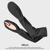 Black ice silk cooling arm sleeves shown flat, highlighting the long sleeve design.