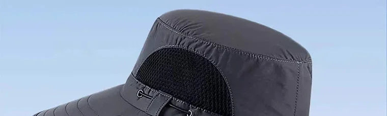 UPF 50+ Wide Brim Sun Hat with Detachable Face Mask