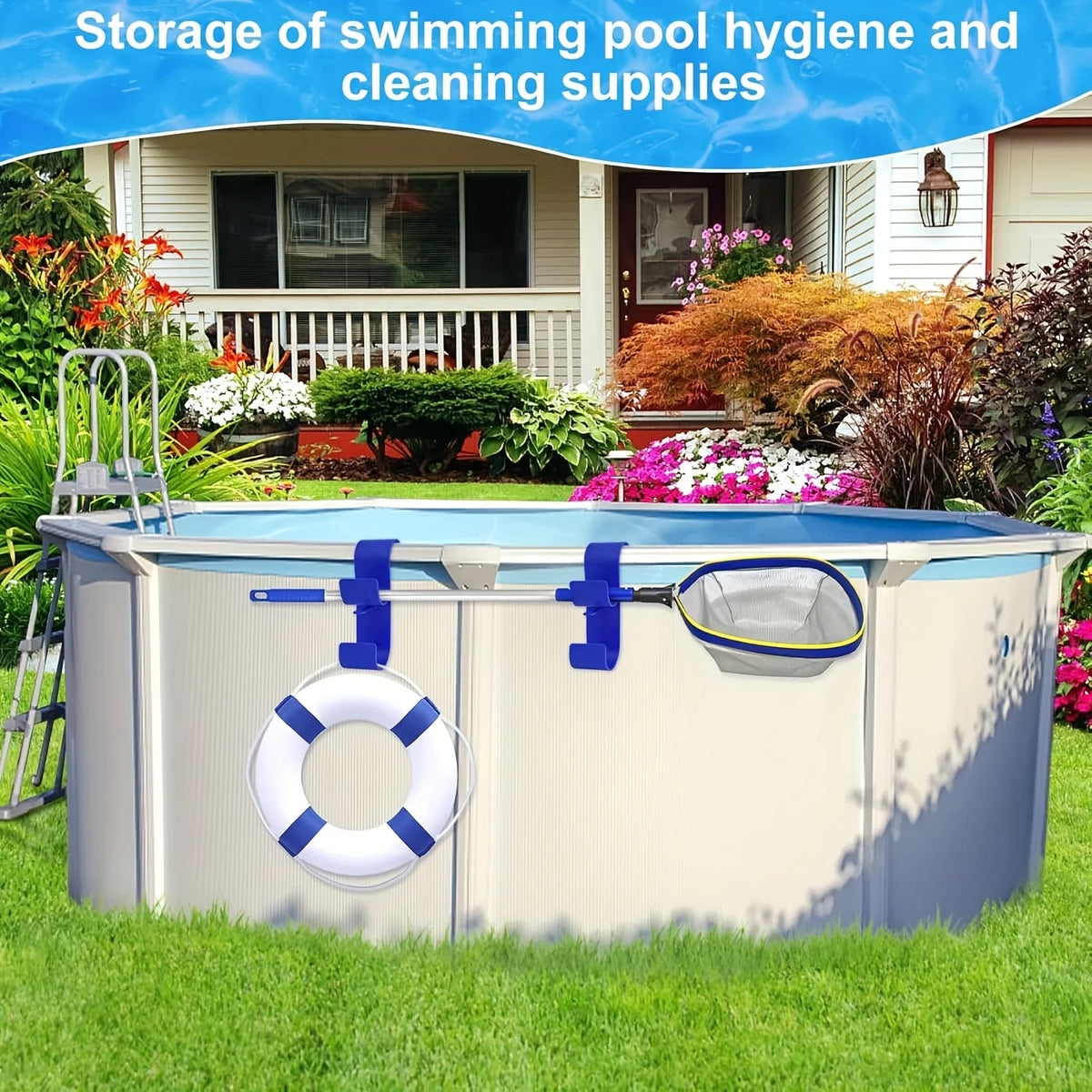 Telescopic Hook Set for Pool Skimmer Nets and Poles