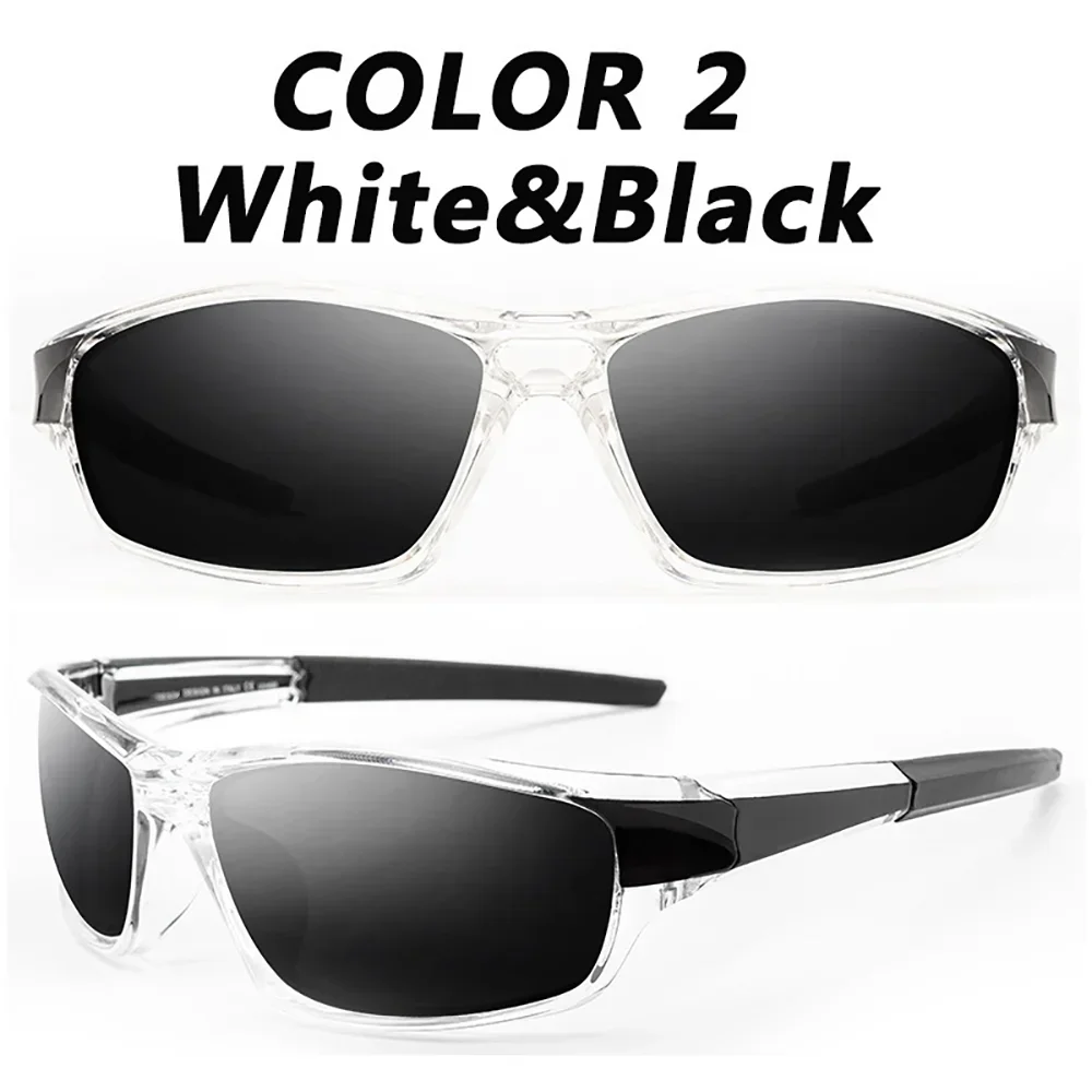 Paire de lunettes de soleil blanches et noires, vues en deux angles, avec et sans monture.