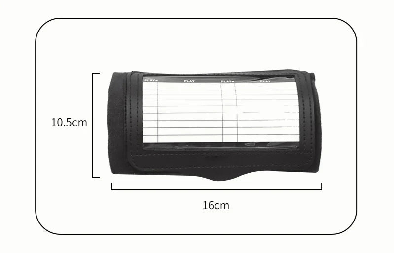 Black football training wrist guard and clipboard cover with ruled lines