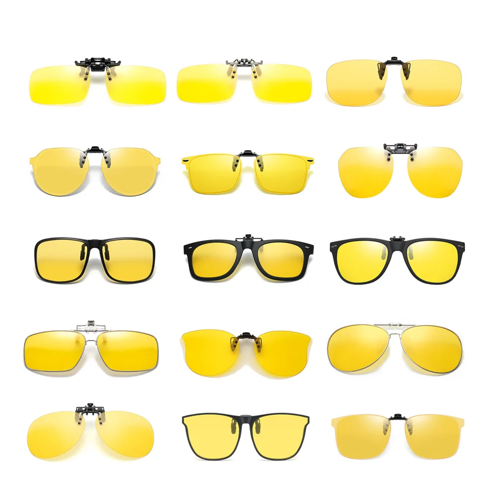 Flip-Up Clip-On Polarized Sunglasses with UV400 Protection