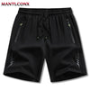 Schwarze Herren-Sportshorts mit Kordelzug und Seitentaschen