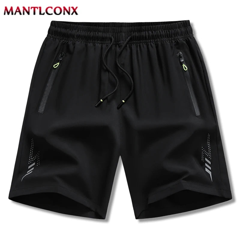 Schwarze Herren-Sportshorts mit Kordelzug und Seitentaschen