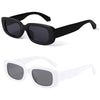 Retro Rectangle Sunglasses with UV400 Protection