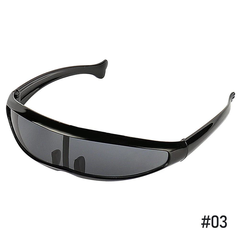 Futuristic Cyclops Visor Sunglasses with UV400 Protection