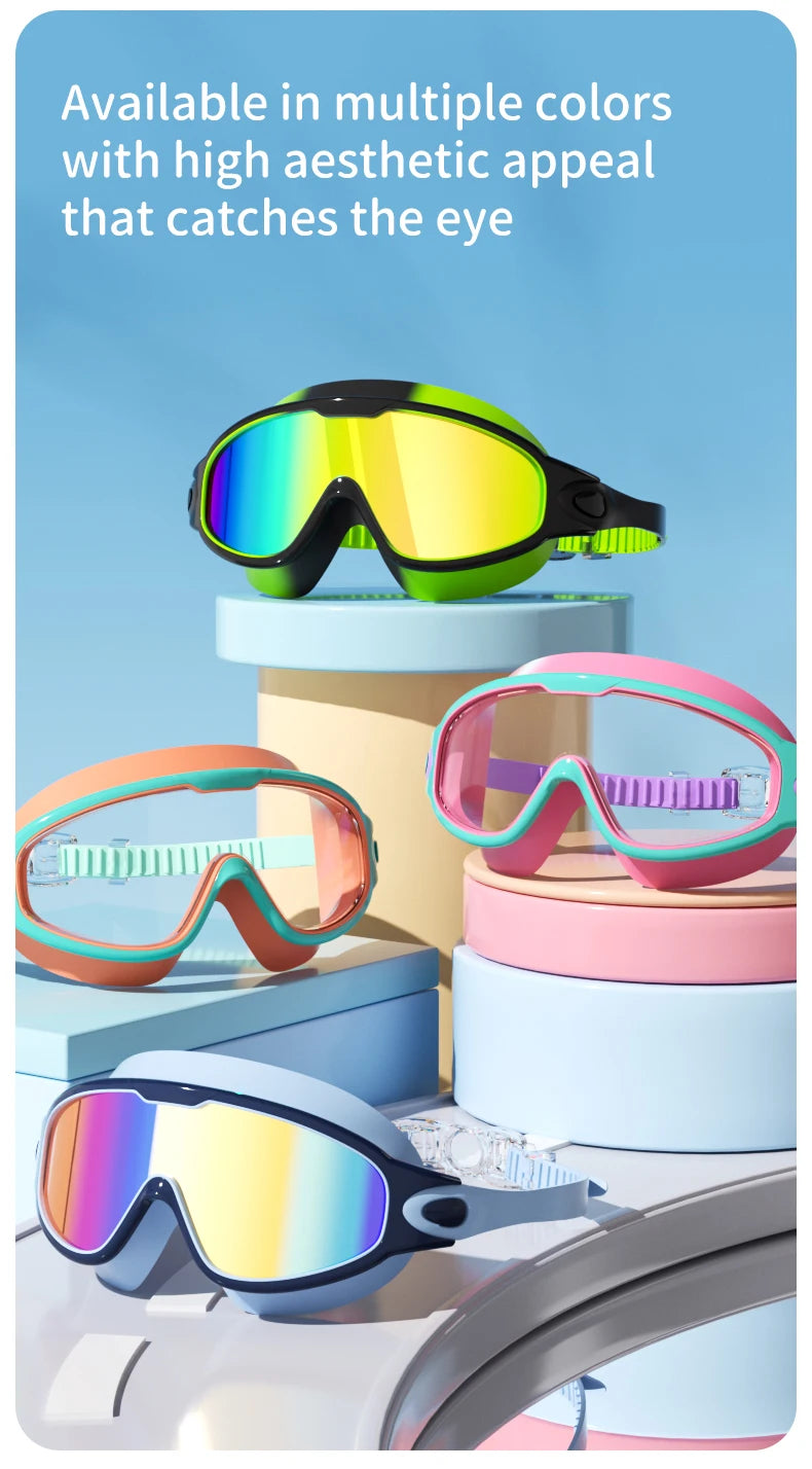 Kids Anti-Fog Swim Goggles with UV Protection