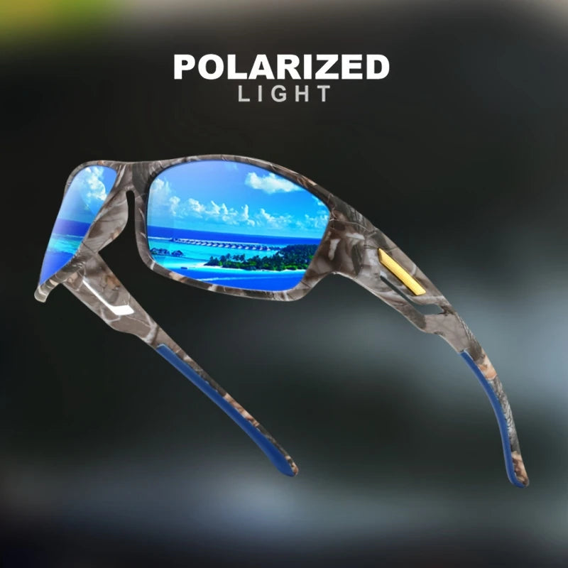 Polarized Sports Sunglasses with Camouflage Frame