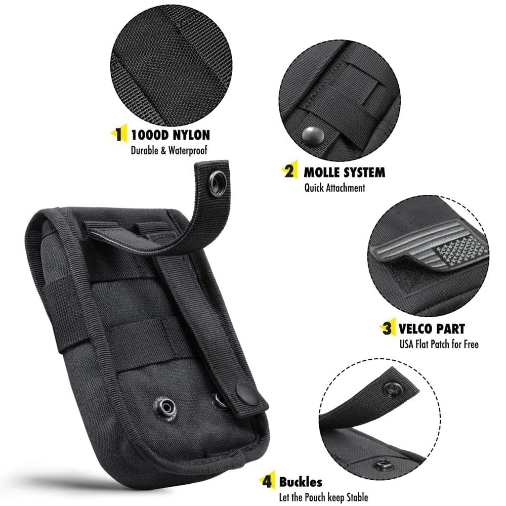 Rugged Tactical Phone Pouch with MOLLE System