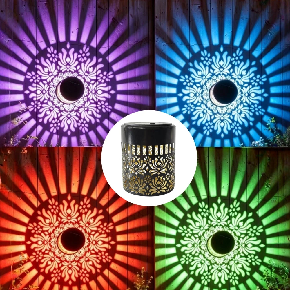 Solar Peony Mandala Projector Light for Outdoor Walls