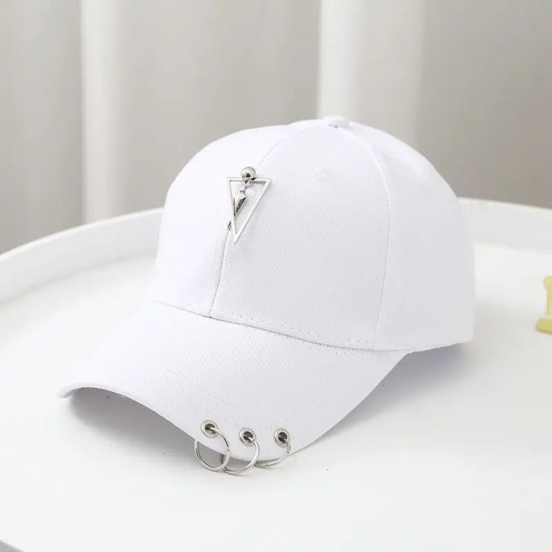 Classic Cotton Cap with Metal Ring Detail