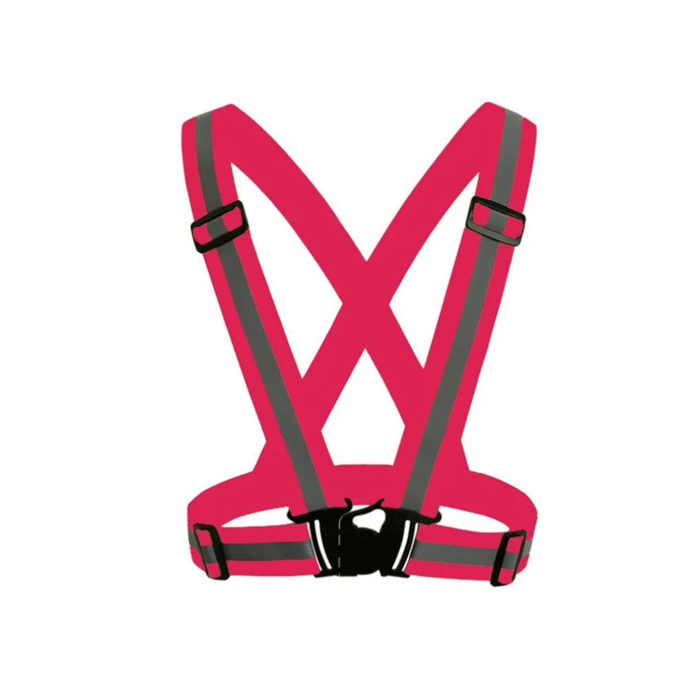 Adjustable Reflective Safety Vest for Night Running and Cycling