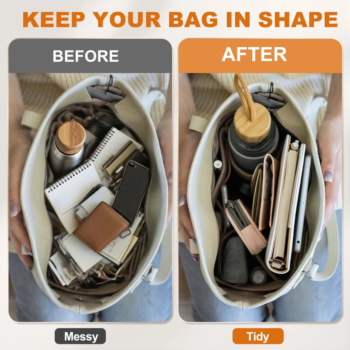 Felt Bag Organizer Insert for Handbags
