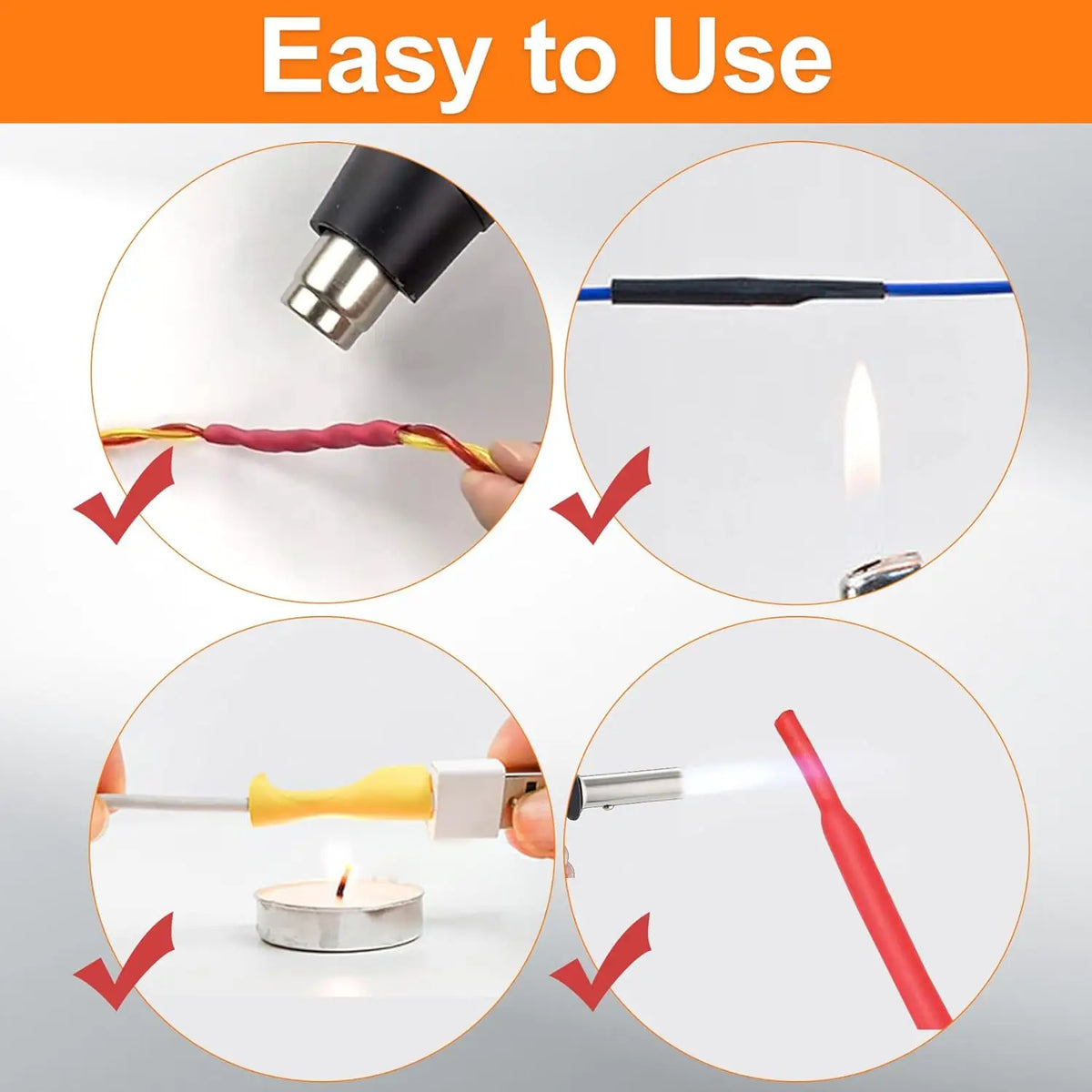 Demostración de un kit de tubo termocontraíble para aislar cables eléctricos y crear un portavelas.