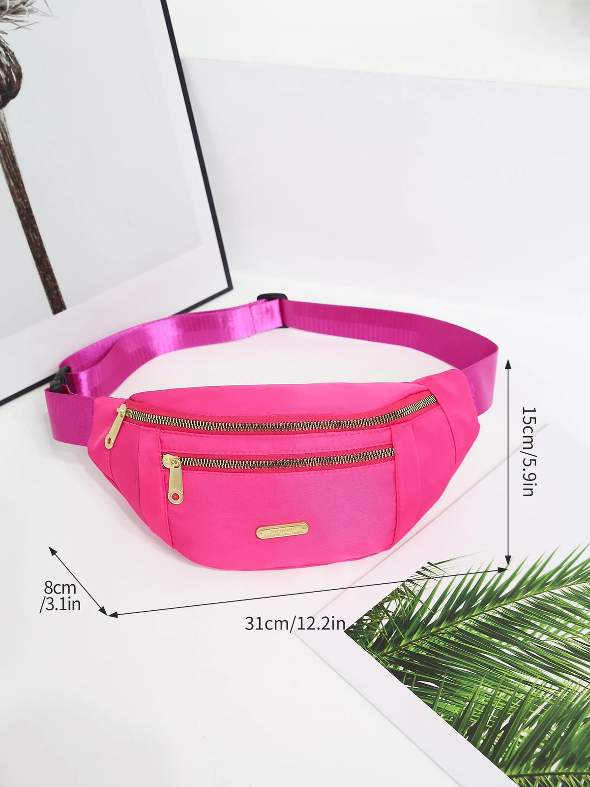 Waterproof Nylon Waist Pack with Adjustable Strap