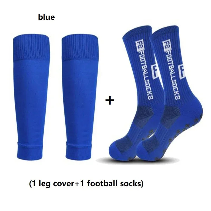 Blaue Knielange Sportsocken und Beinabdeckungen für Fußball und Aktivität