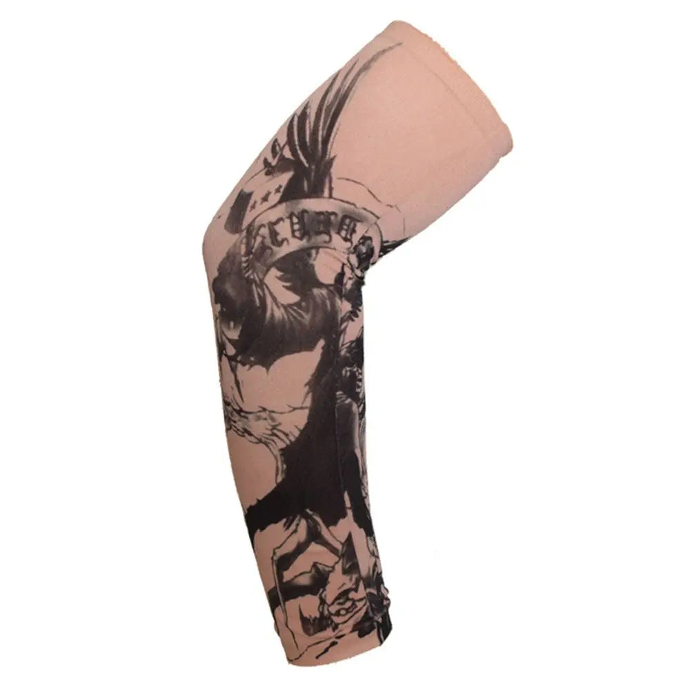 Cooling UV Protection Arm Sleeves with Tattoo Design