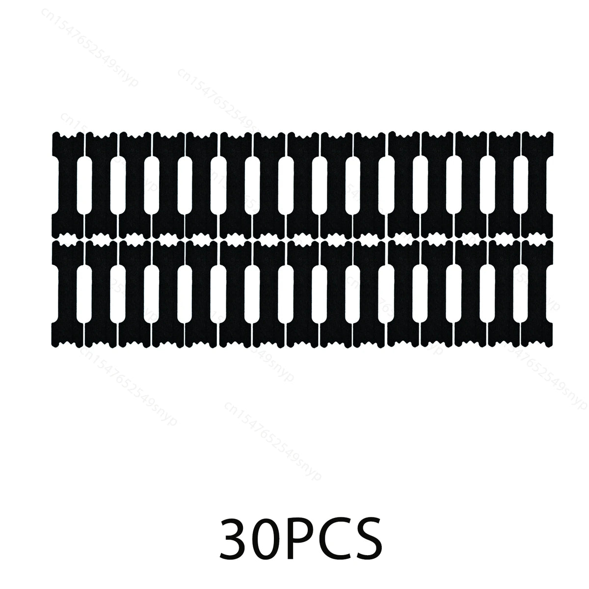 A grid of black extra strength nasal strips for snoring relief, arranged in two rows.