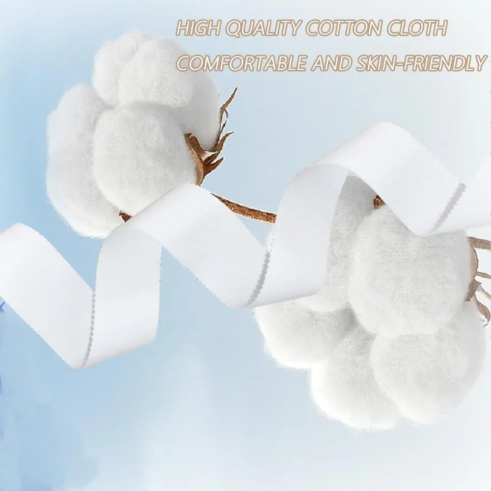 White cotton cloth with white athletic finger tape wrapped around a branch