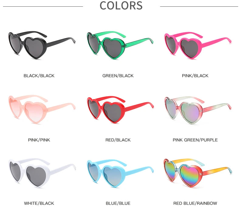 Polarized Heart-Shaped Sunglasses with UV Protection