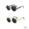 Classic Round Metal Frame Sunglasses with UV400 Protection