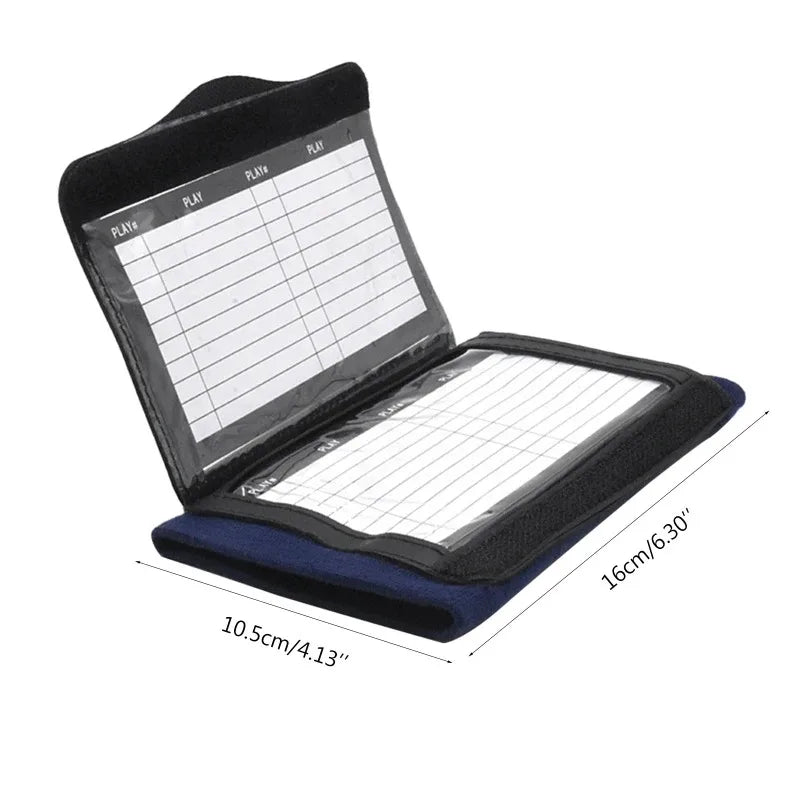 Black football training wrist guard and clipboard cover with grid lines