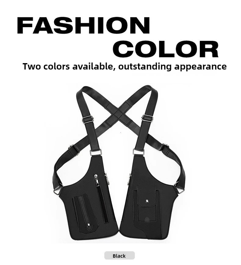 Vintage Leather Chest Bag for Men
