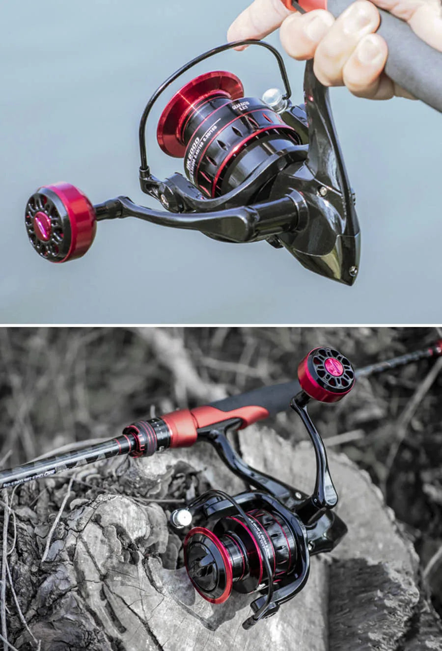 High-Speed Spinning Fishing Reel with Interchangeable Handle