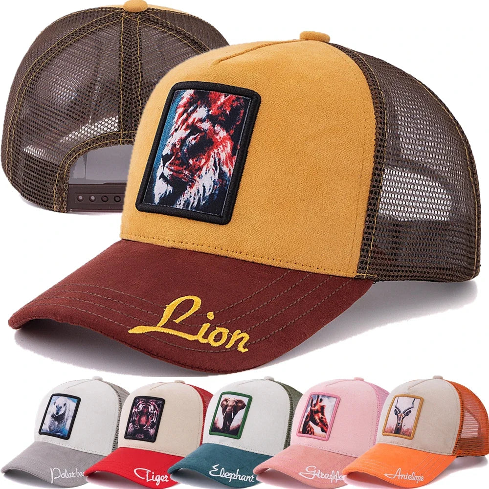 Animal Print Baseball Cap with Adjustable Strap