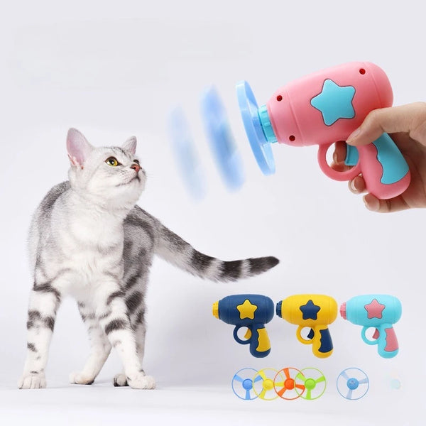Interactive Cat Disc Launcher Toy