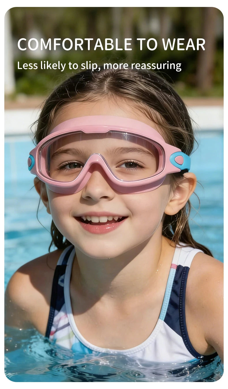 Kids Anti-Fog Swim Goggles with UV Protection