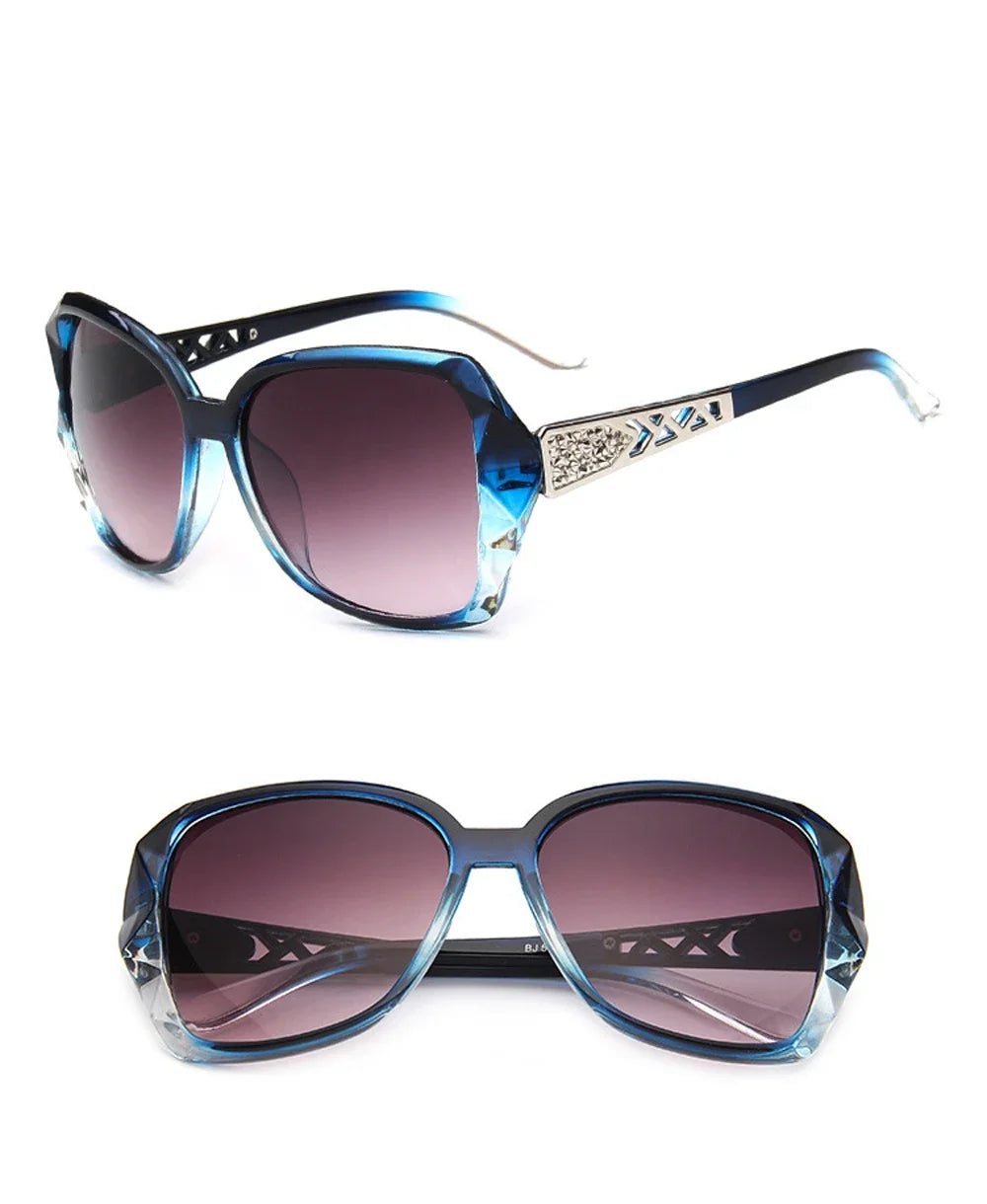 Purple Square Sunglasses with UV400 Protection