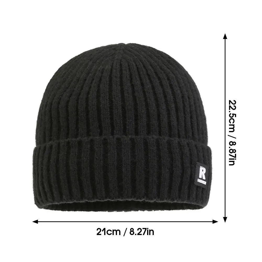 Fleece-Lined Knit Beanie for Men and Women