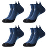 Mehrfachpack dunkelblaue Kompressions-Sportsocken für Herren und Damen, seitlich dargestellt.