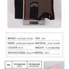 Black copper fiber wrist bracer shown on a white background with size measurements.