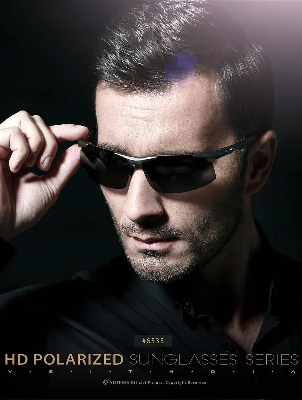 Rimless Polarized Sunglasses for Men | Lightweight Aluminum-Magnesium Frame with UV400 Protection