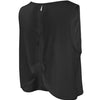 Schwarzes, nahtloses Cutout-Sport-Tanktop für Yoga und Fitness