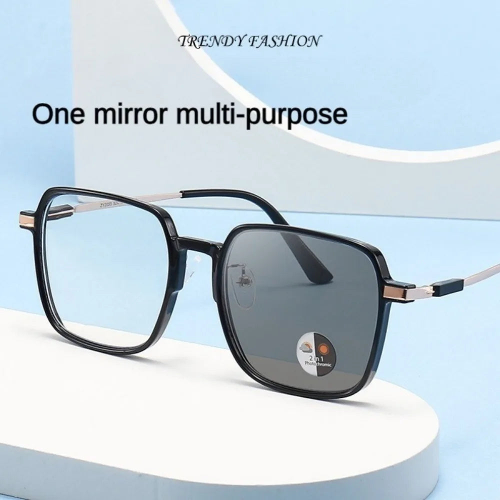 Photochromic Blue Light Blocking Glasses with Metal Frame