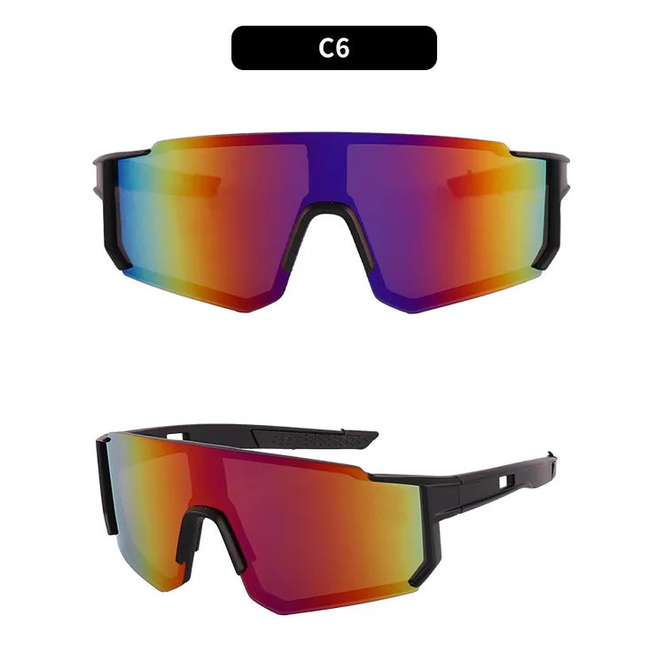 UV400 Cycling Sunglasses with Blue Mirror Lens