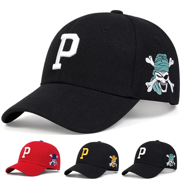 Embroidered Letter Baseball Cap - Unisex Cotton Adjustable Snapback