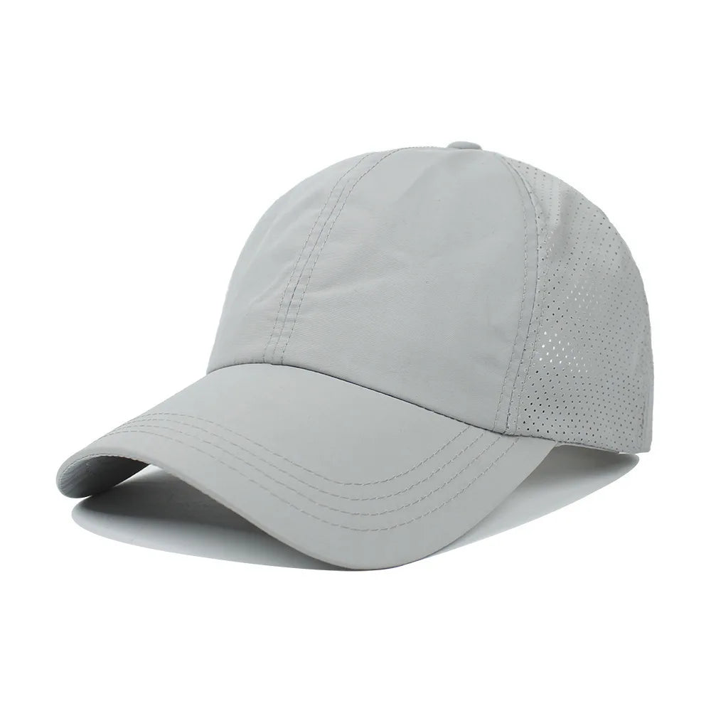 Women's Quick-Dry Mesh Baseball Cap with Ponytail Opening