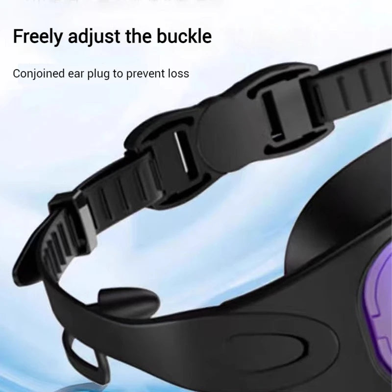 Colorful Anti-Fog Swimming Goggles with UV400 Protection and Silicone Frame