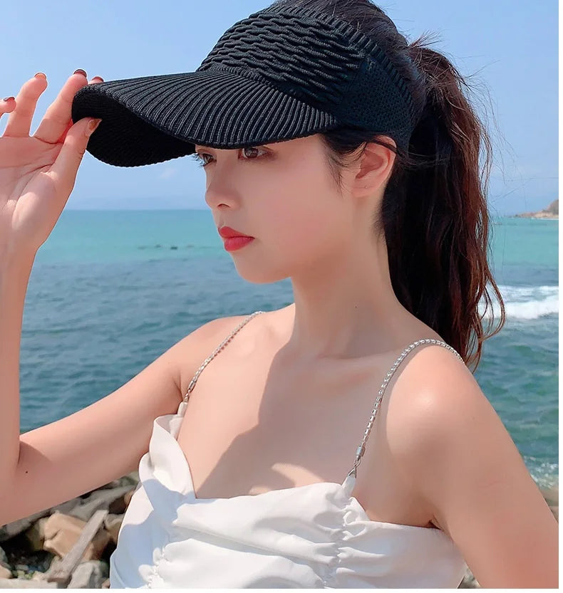 Breathable Adjustable Sun Visor Cap for Women
