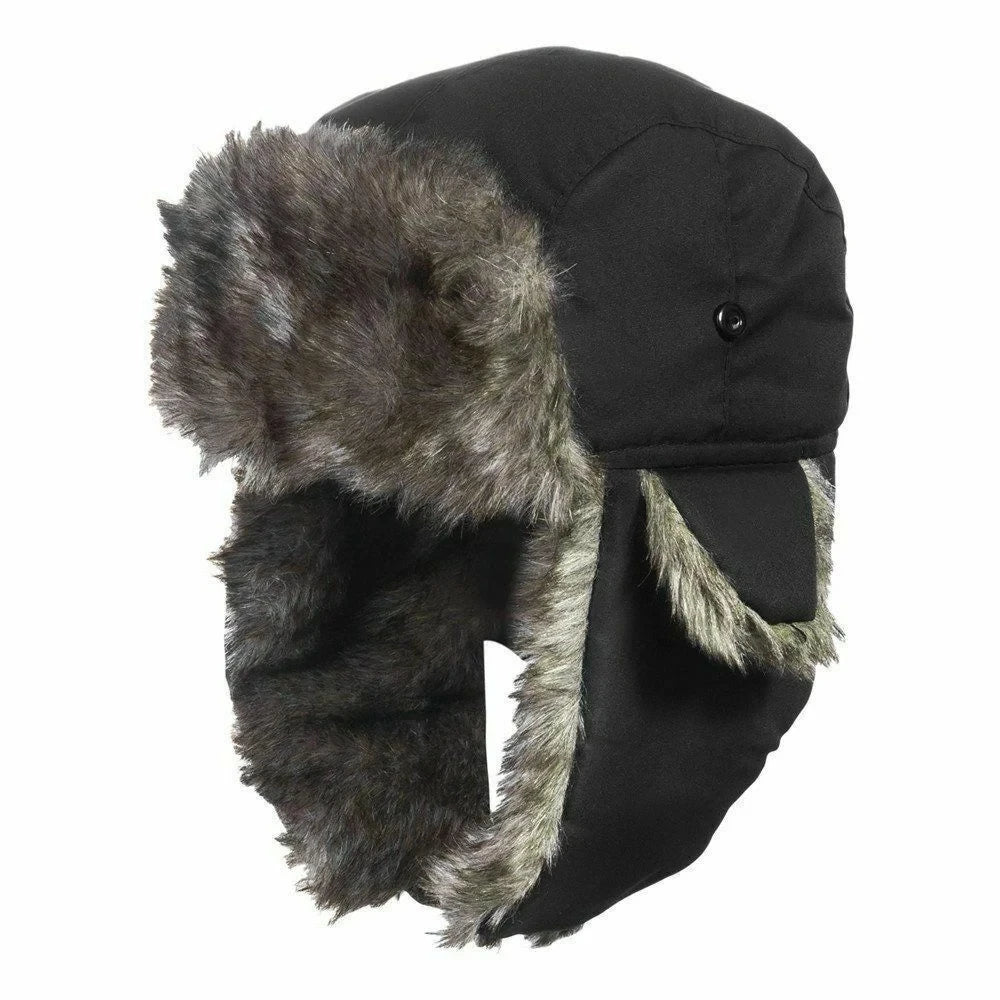 Faux Fur Trapper Hat with Ear Flaps