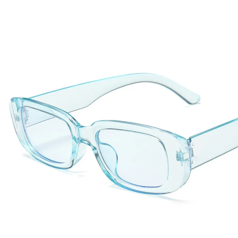 Retro Rectangle Sunglasses with UV400 Protection