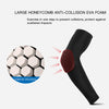Black honeycomb anti-collision eva foam elbow support sleeve for sports
