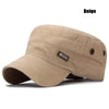 Classic Military Cadet Flat Cap – Unisex Adjustable Snapback